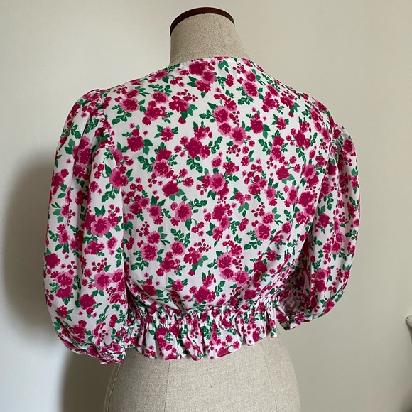 For Love and Lemons blouse pink floral - Picture 7 of 11
